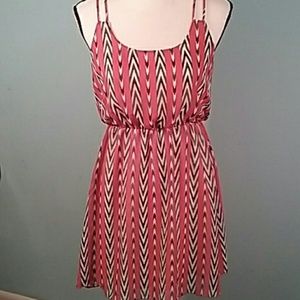 Daytrip medium cute mini dress orange teal